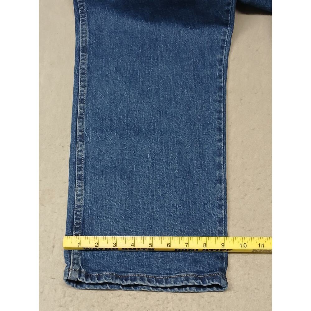Wrangler (44x29) Men's Reg. Straight Fit Blue Denim Jeans - Picture 2 of 9